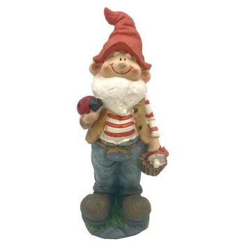 Nisse med mariehøne (22cm Høj) Poly