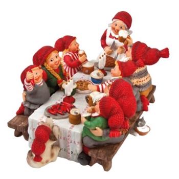 Munternissernes julebord - Stor (B: 13cm L: 28cm) Poly