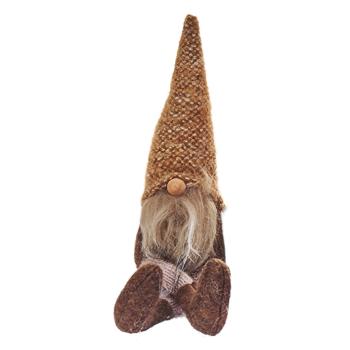 Nissegnom i gul (17cm) Stof