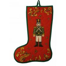 Kviltet Julegave sok med tinsoldat (25 x 38cm) Stof