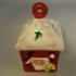 Jule lygte med led, Julemand med pakke - C (11cm) Batteri