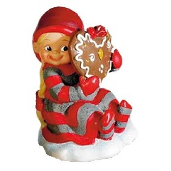 Babynisse pige sider, spiser honing hjerte - A (H: 6cm) Poly