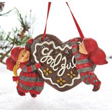 Babynisser holder på honning hjerte, med snor (H: 8cm - L: 14cm) Poly