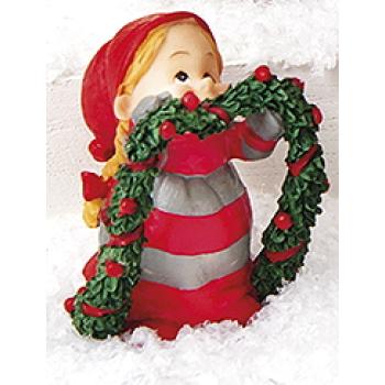 Babynisse med Julegran - D (H: 6cm) Poly