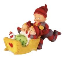 Babynisse dreng med kane med 2 børn - A (H: 8cm) Poly