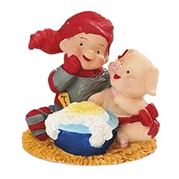 Babynisse risengrød og gris til højer - A (H: 6cm) Poly