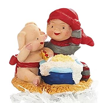 Babynisse risengrød og gris til venster - B (H: 6cm) Poly