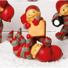 Babynisser ligger og leger med konfekt - C (H: 6cm) Poly