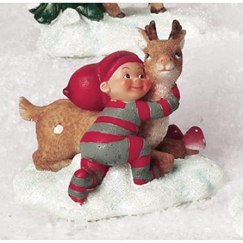 Babynisse dreng med rensdyr - C (H: 6cm) Poly