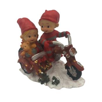 Babynisser på Rød motorcykel - C (H: 9cm) Poly