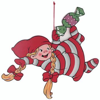 Babynisse slik til ophæng - A  (H: 36cm) Træ, Trykt 2 side