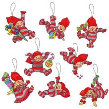 Babynisse 8 stk til ophæng - B (H: 10cm) pap