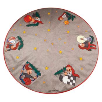 Juletræs tæppe, Bramming nisser (110 cm Ø) Stof