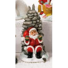 Skovnisse med flintesten (H: 11 cm) Poly
