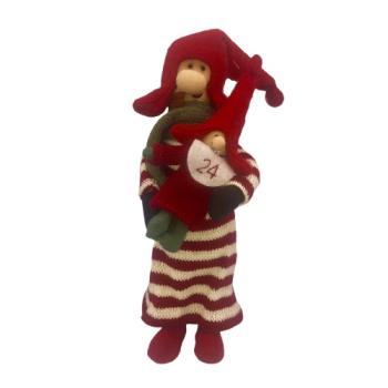 Filt nissepige med barn - A (H: 35 cm) Stof
