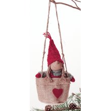 Strik nisse i hænge kurv dreng (20cm høj) Strik