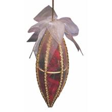 Stof KEJLE, pynt med guld potpourri dufte til ophæng (14cm) Stof
